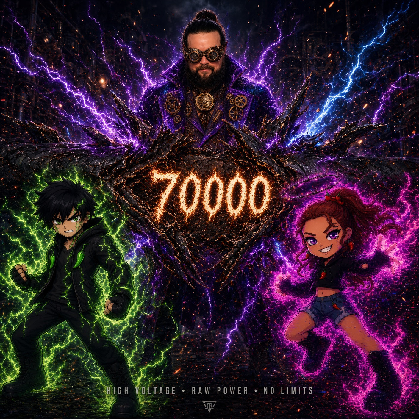 David, Silas, and Nova — High Voltage, Raw Power, No Limits