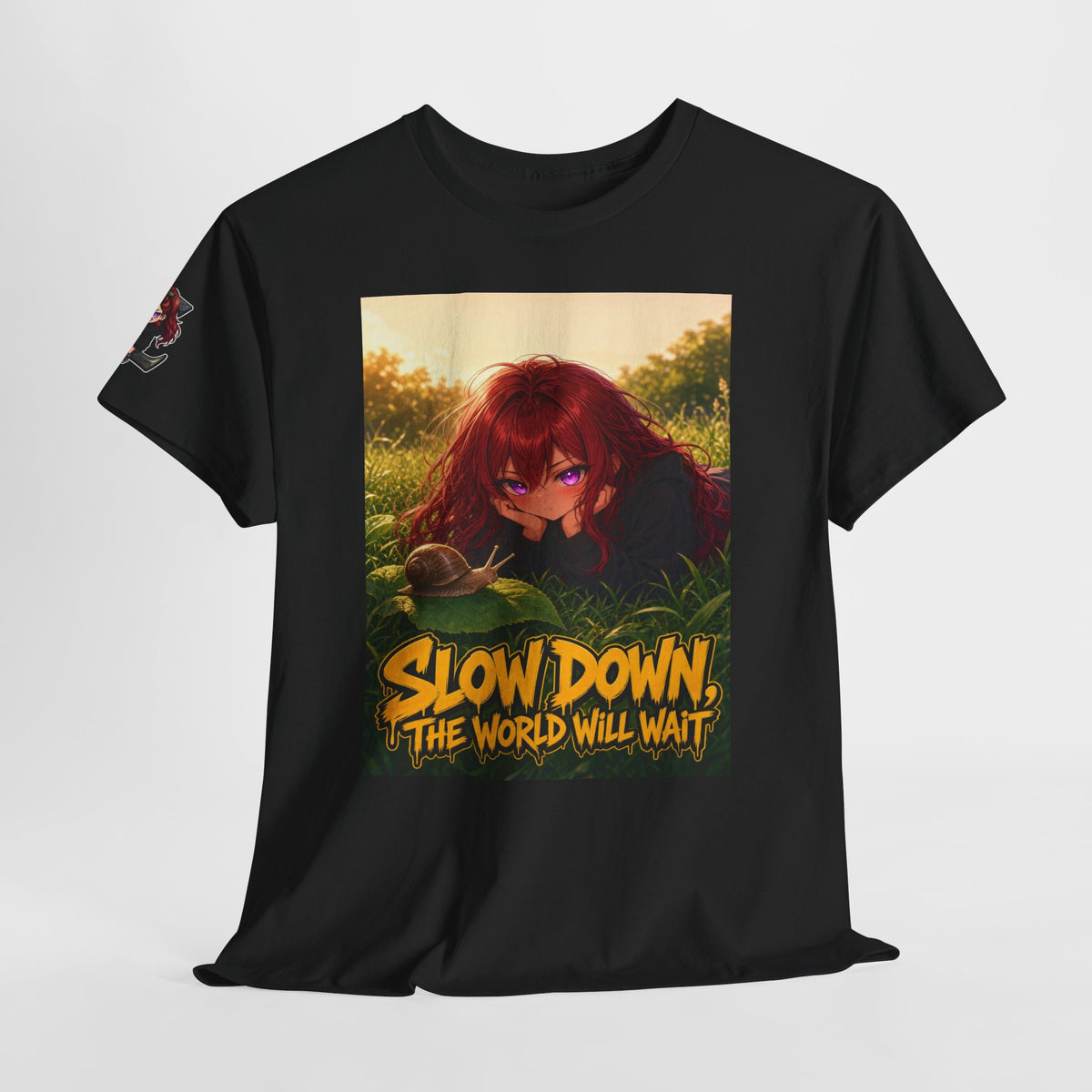 Slow Down, The World Will Wait — Nova Snail Tee