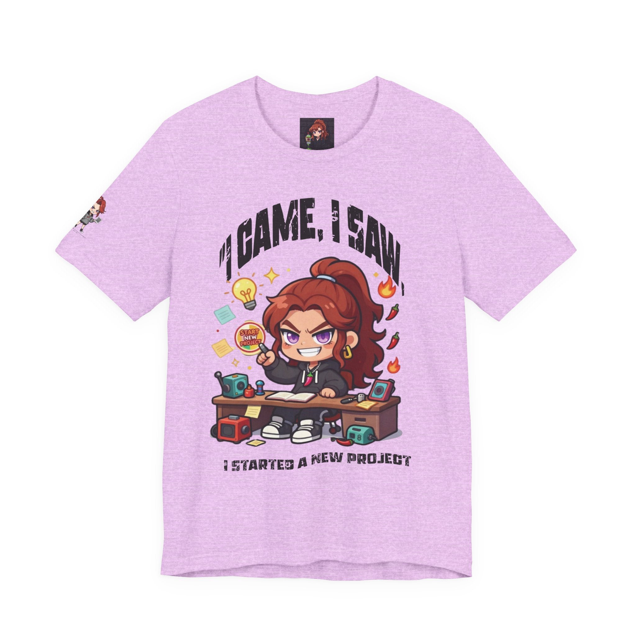 I Came, I Saw, I Started A New Project T‑Shirt — Gamer & Creator Funny Tee