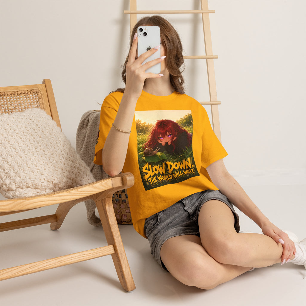 Slow Down, The World Will Wait — Nova Snail Tee