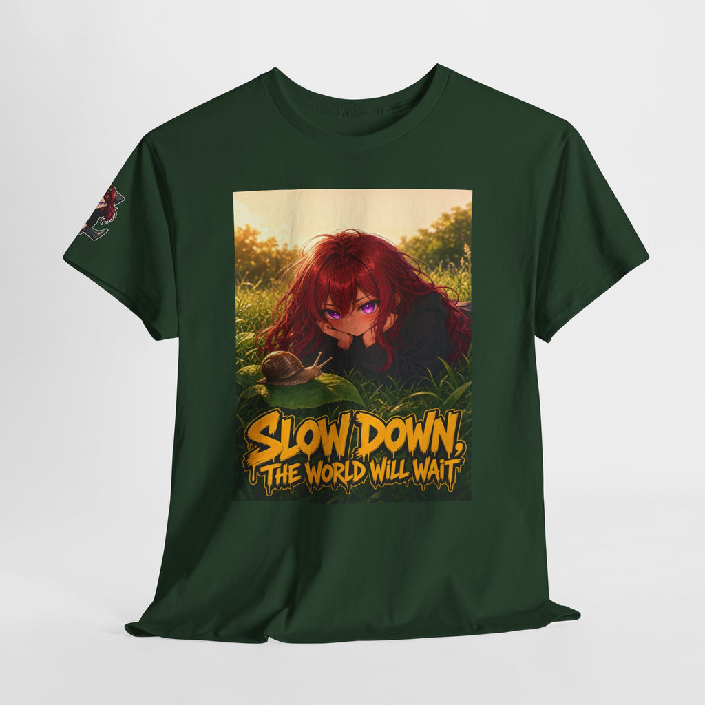 Slow Down, The World Will Wait — Nova Snail Tee