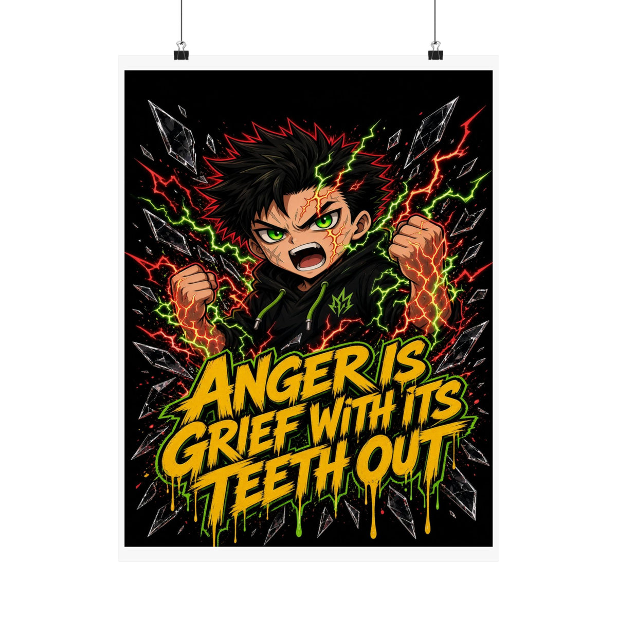 Anger Is Grief With Its Teeth Out — Silas Poster (Silas Rage)