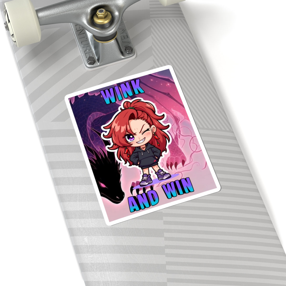 Wink and Win-Kiss Cut Sticker