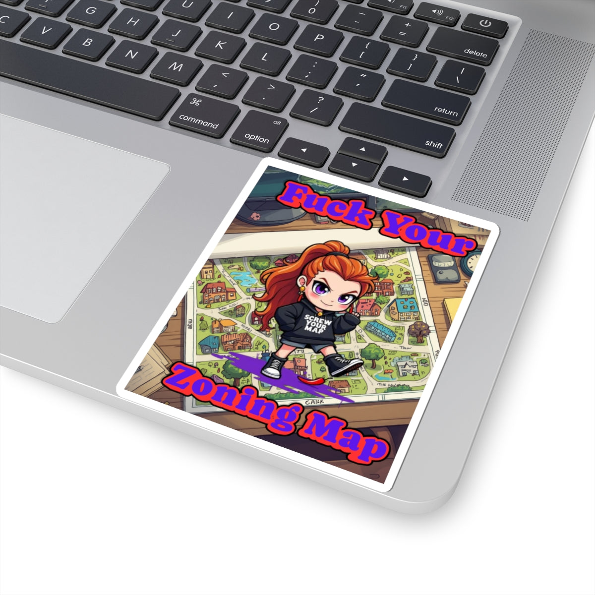 Fuck Your Zoning Map-Kiss Cut Sticker