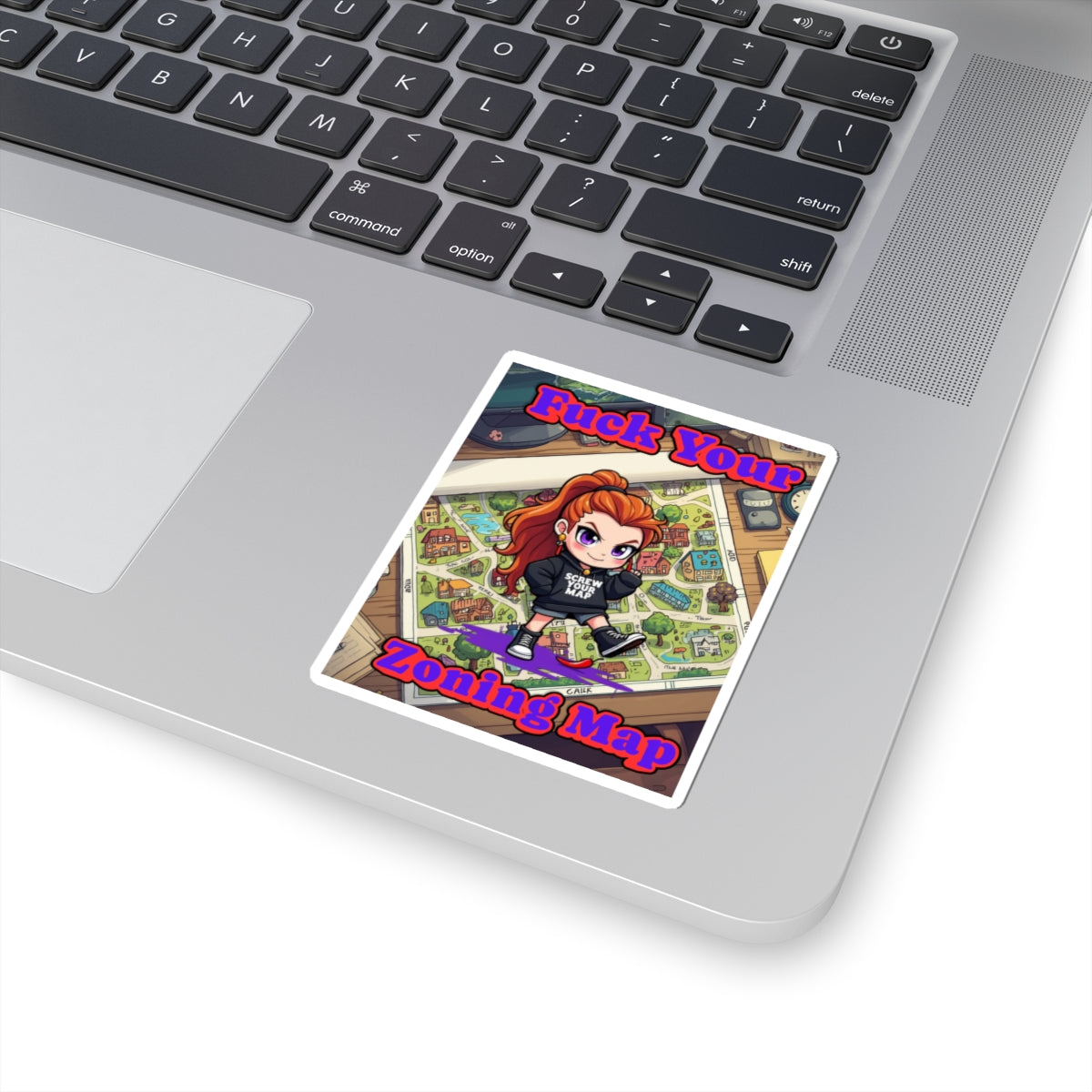 Fuck Your Zoning Map-Kiss Cut Sticker
