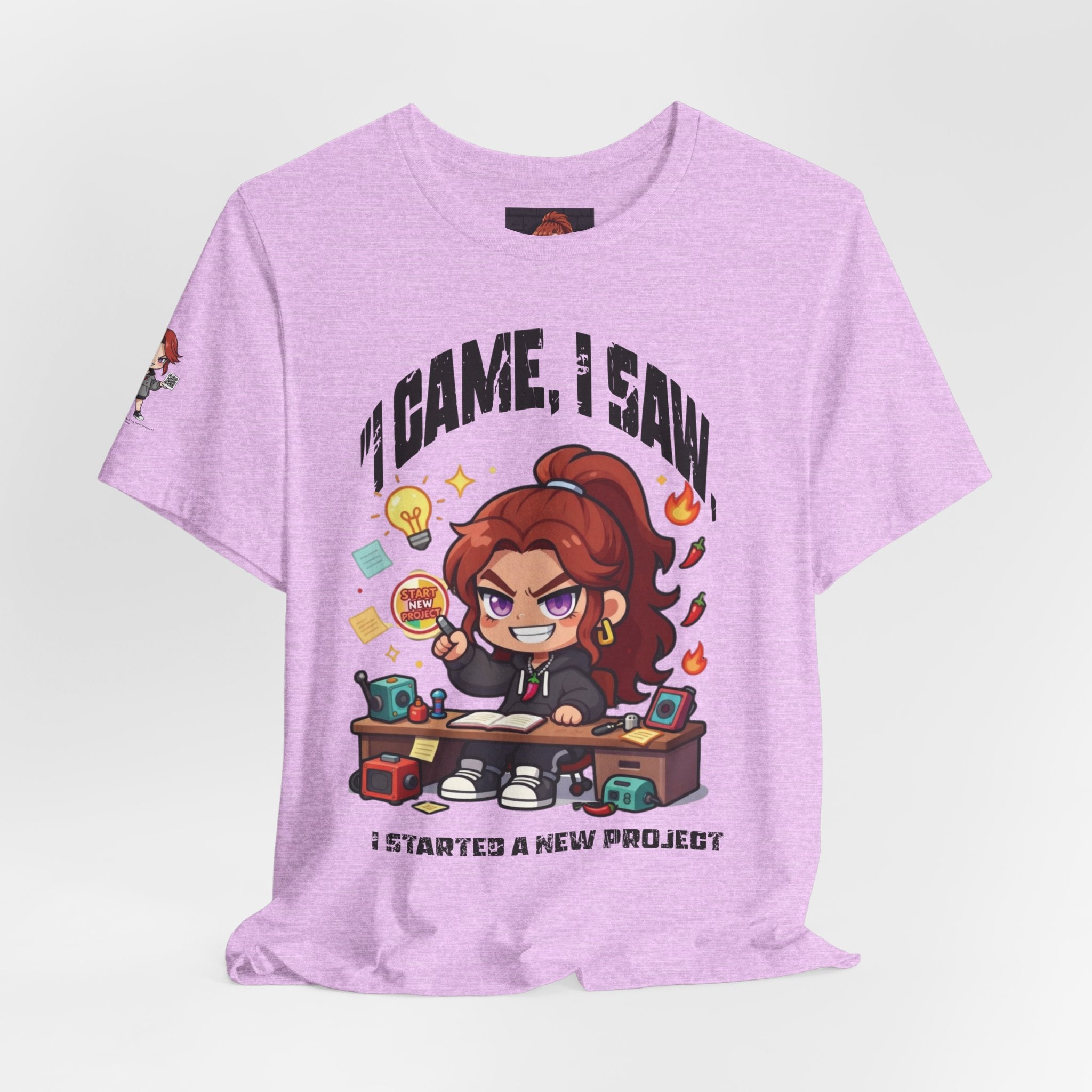 I Came, I Saw, I Started A New Project T‑Shirt — Gamer & Creator Funny Tee