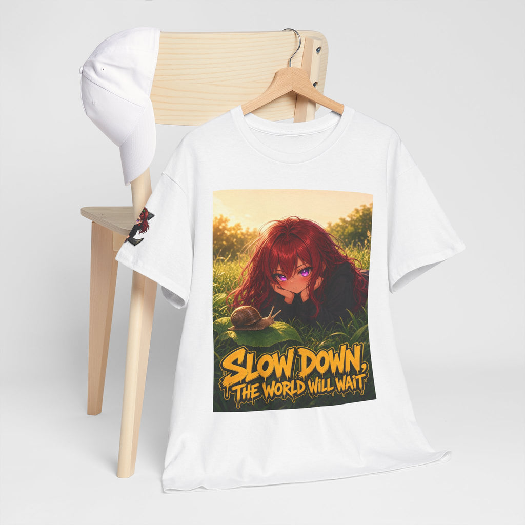 Slow Down, The World Will Wait — Nova Snail Tee