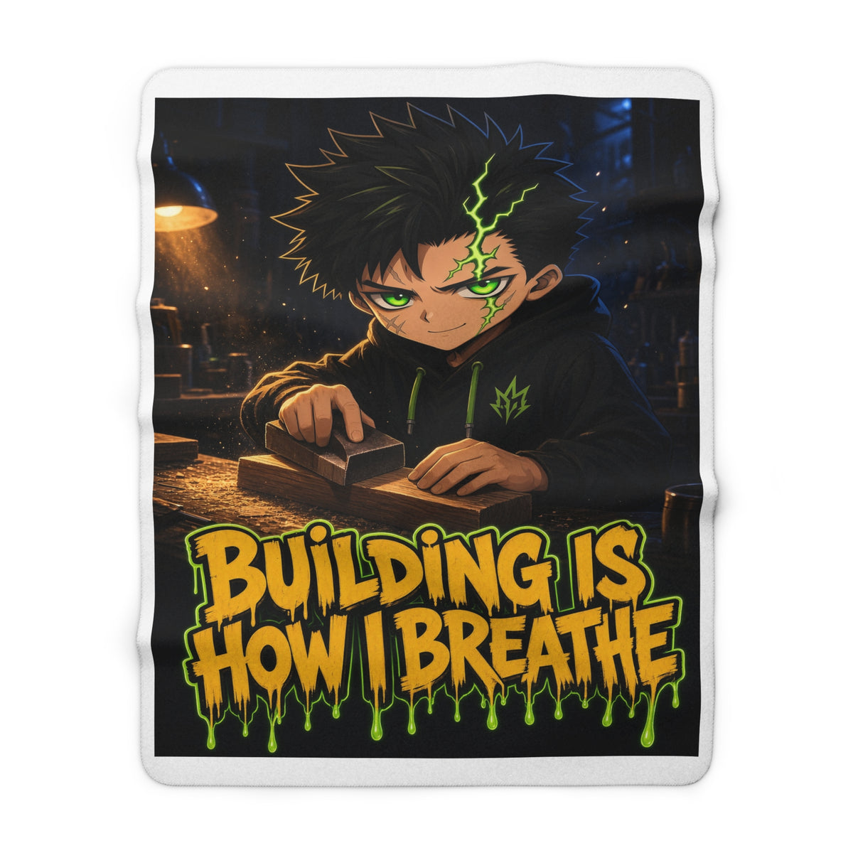 Building Is How I Breathe — Silas Sherpa Blanket (Silas Stillness)