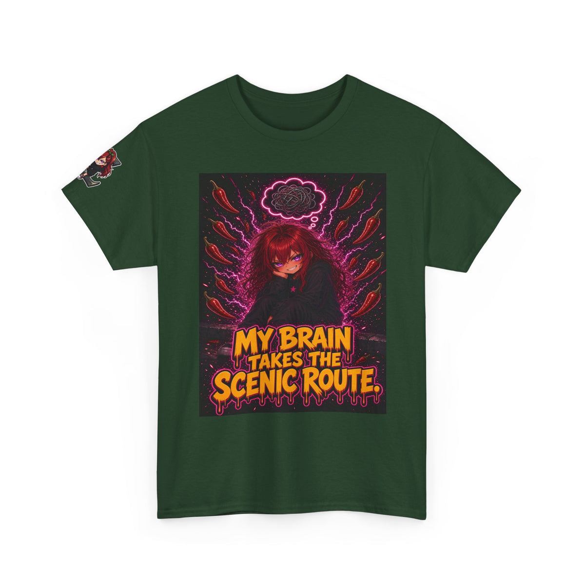 My Brain Takes the Scenic Route Tee - Nova