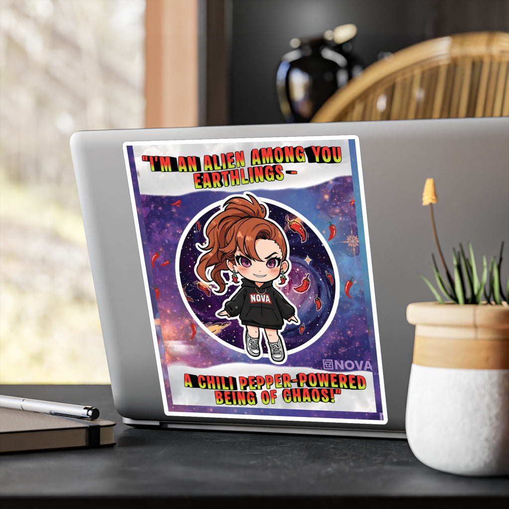 Chili-Powered. Alien-Approved. Sticker.