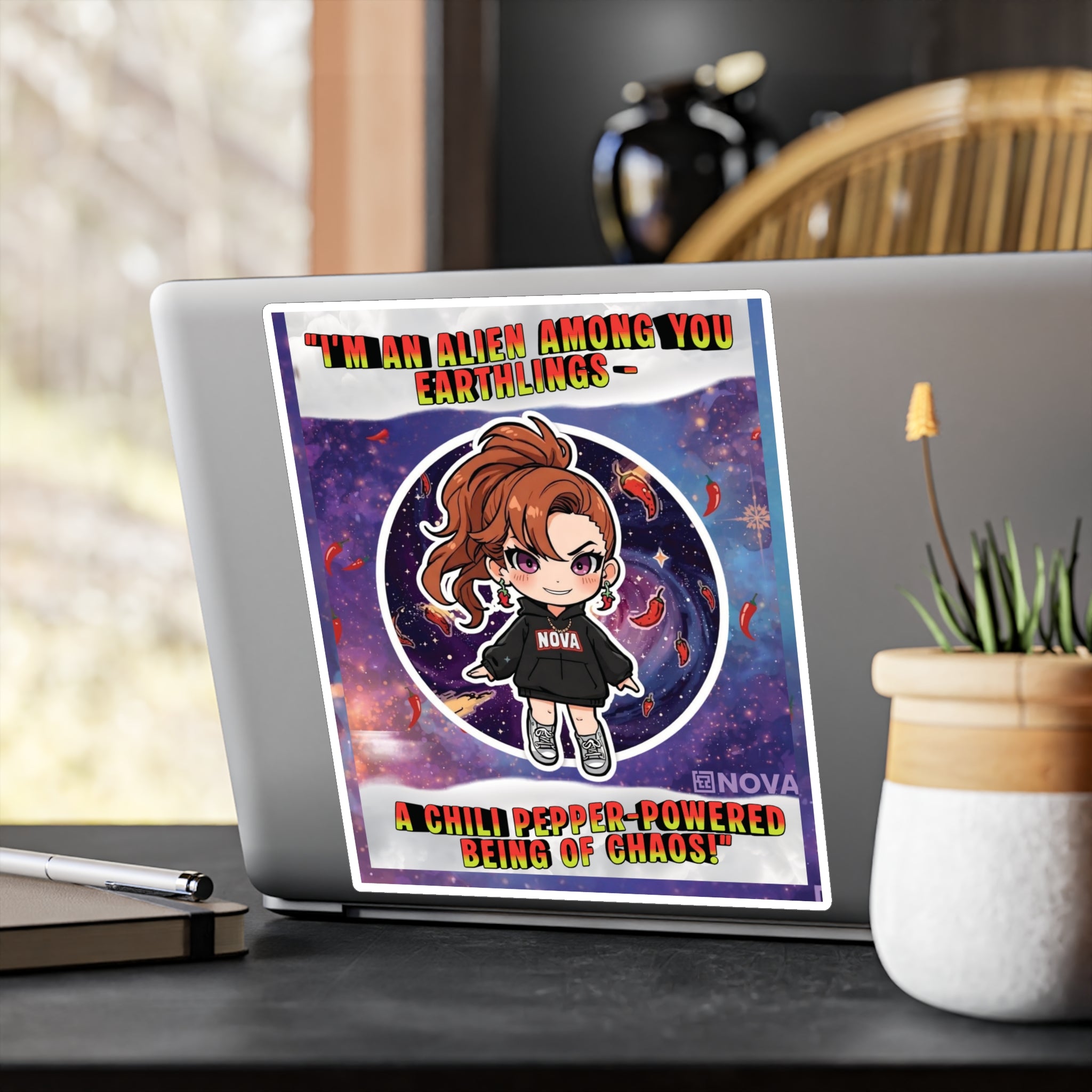 Chili-Powered. Alien-Approved. Sticker.