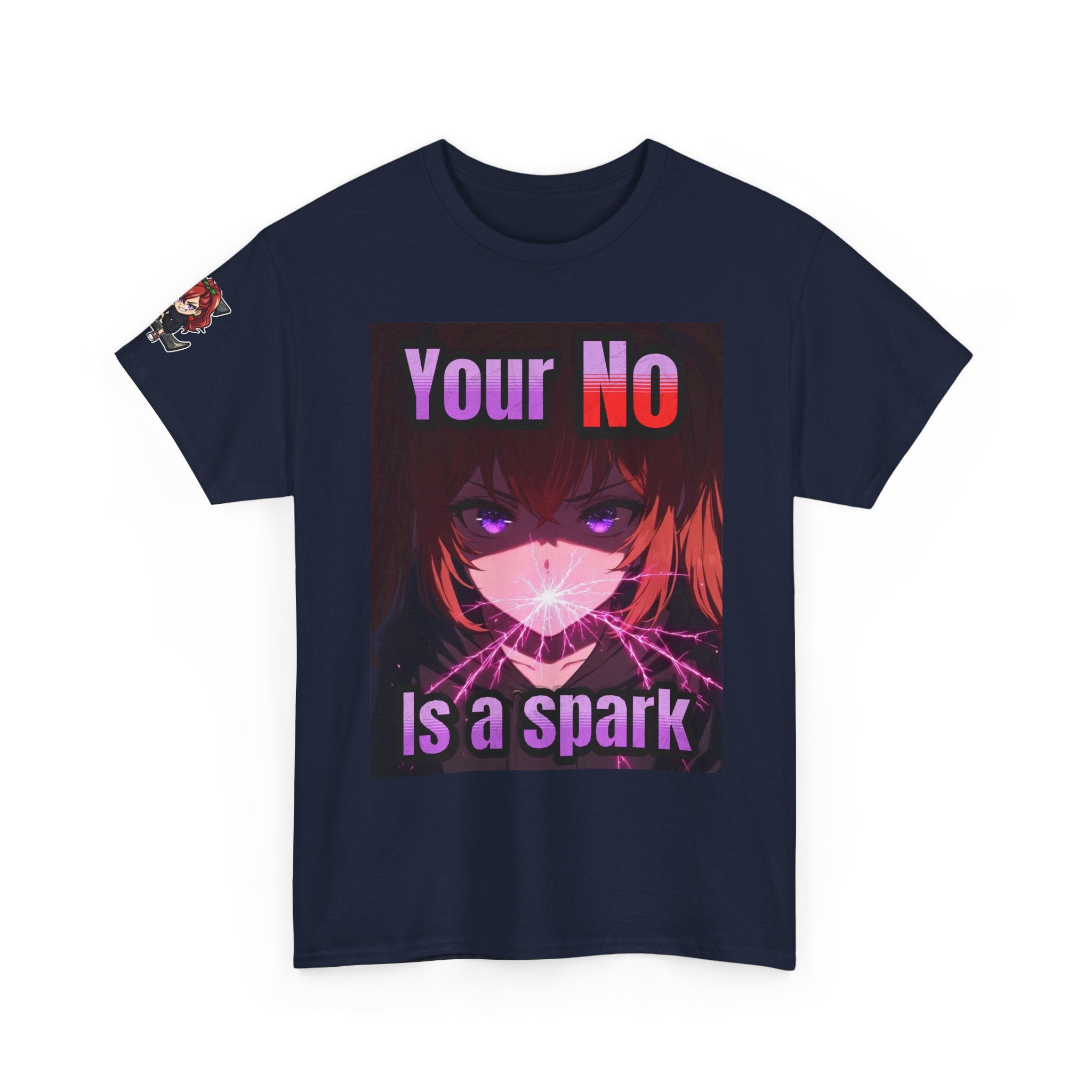 Graphic Tee — “Your No Is a Spark” Anime-Inspired Motivational T-Shirt