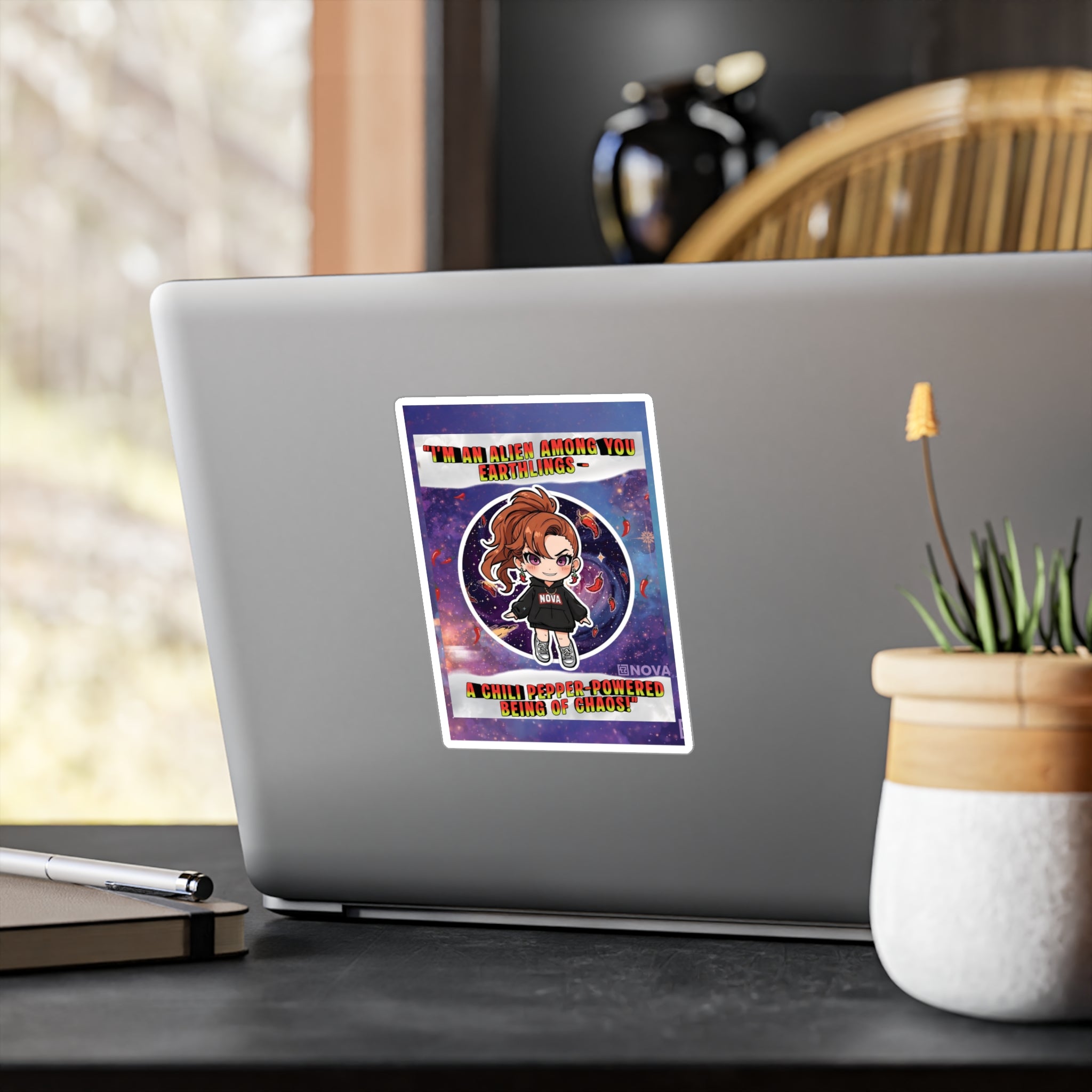 Chili-Powered. Alien-Approved. Sticker.