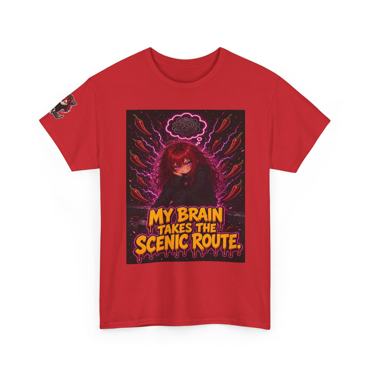 My Brain Takes the Scenic Route Tee - Nova