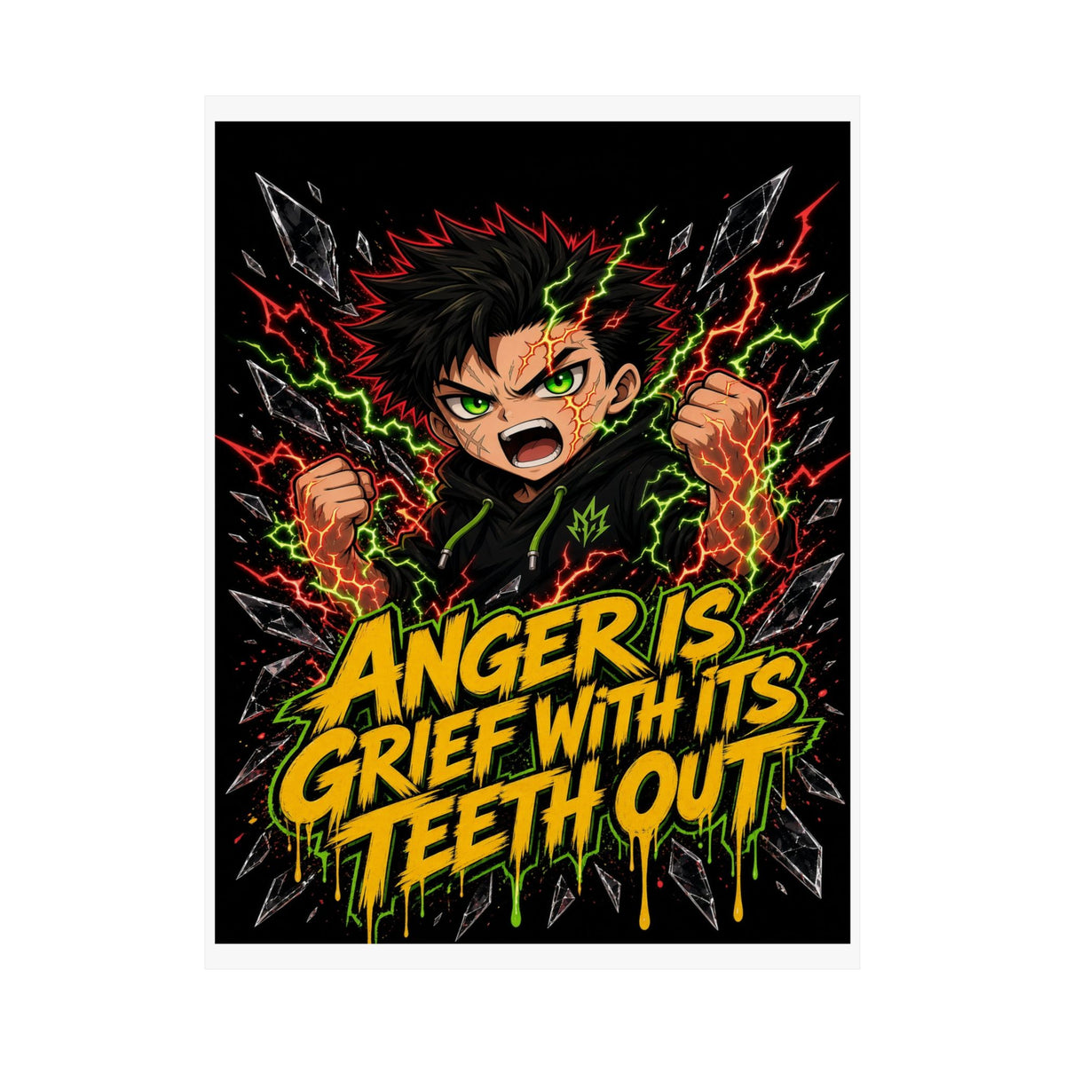 Anger Is Grief With Its Teeth Out — Silas Poster (Silas Rage)