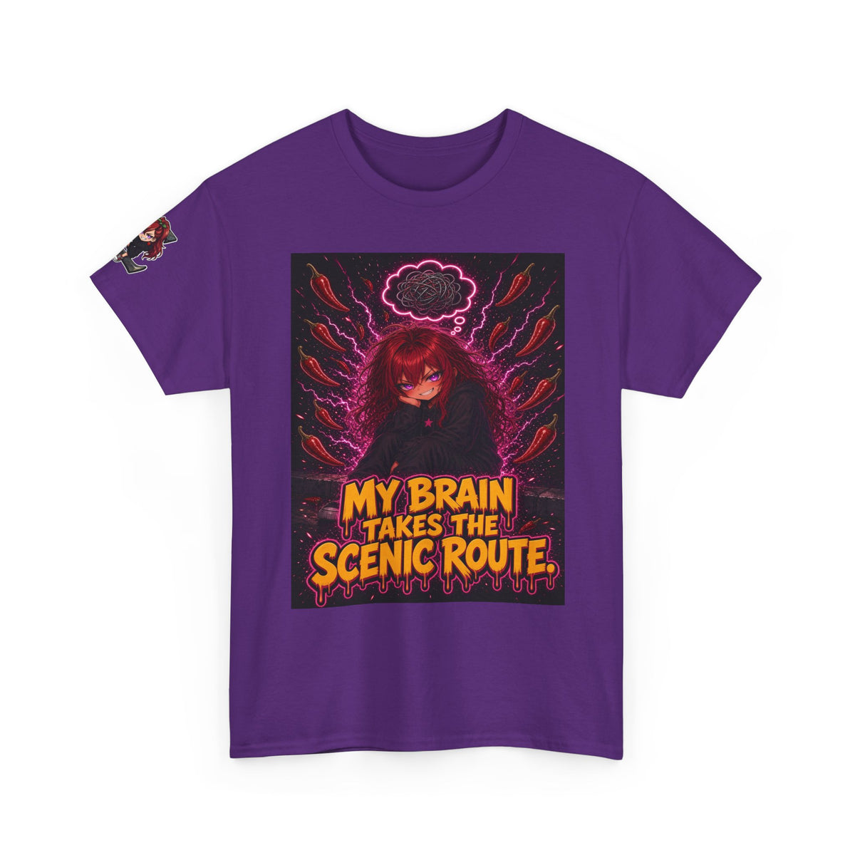 My Brain Takes the Scenic Route Tee - Nova