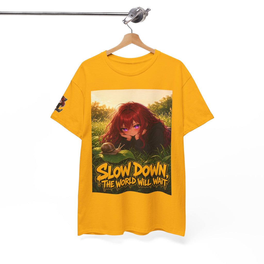 Slow Down, The World Will Wait — Nova Snail Tee