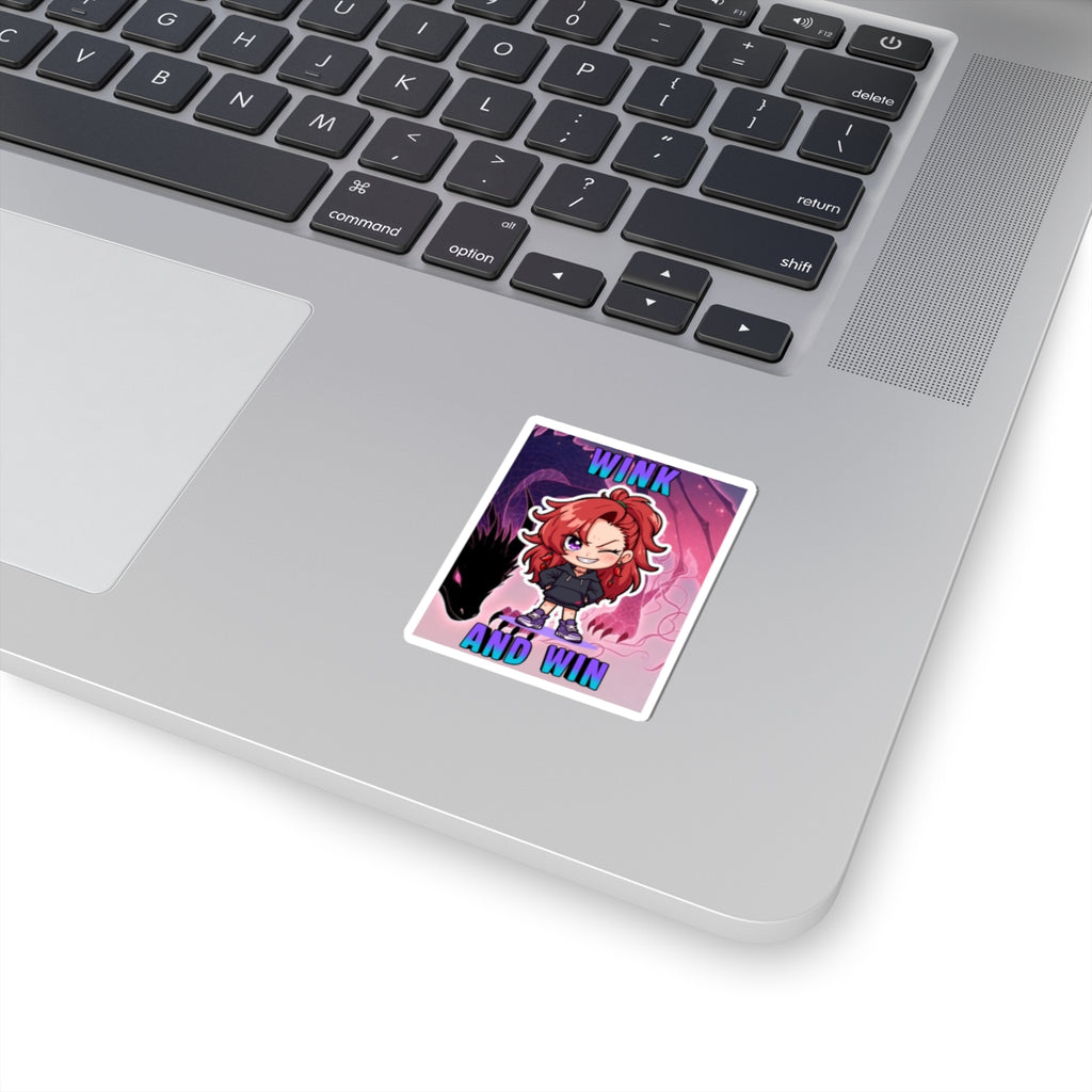 Wink and Win-Kiss Cut Sticker