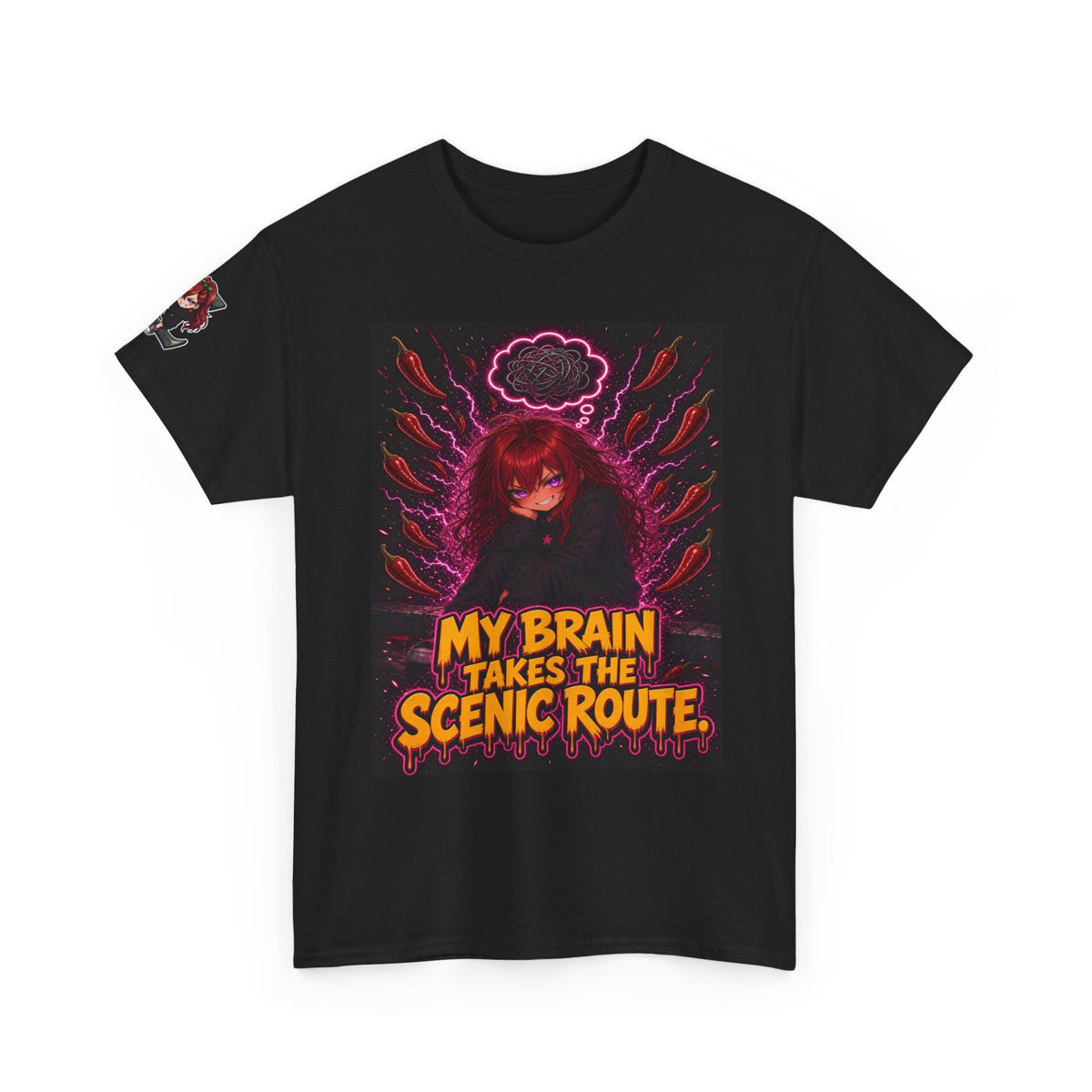My Brain Takes the Scenic Route Tee - Nova