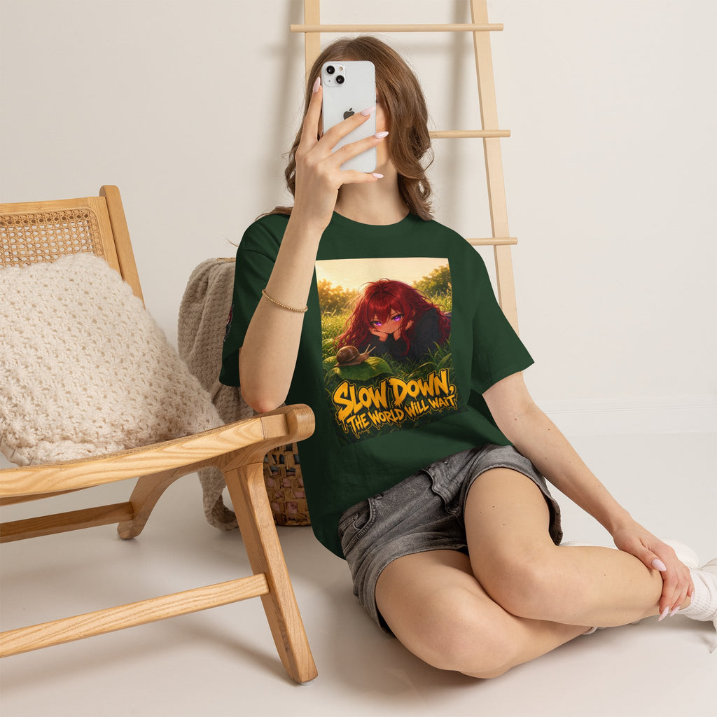 Slow Down, The World Will Wait — Nova Snail Tee