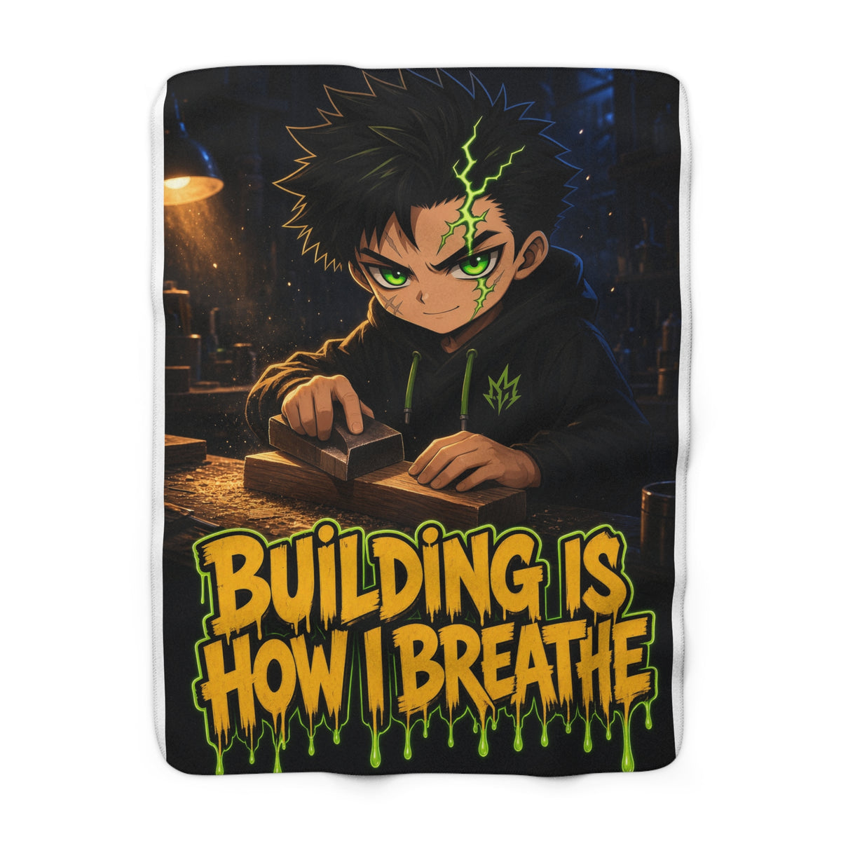 Building Is How I Breathe — Silas Sherpa Blanket (Silas Stillness)