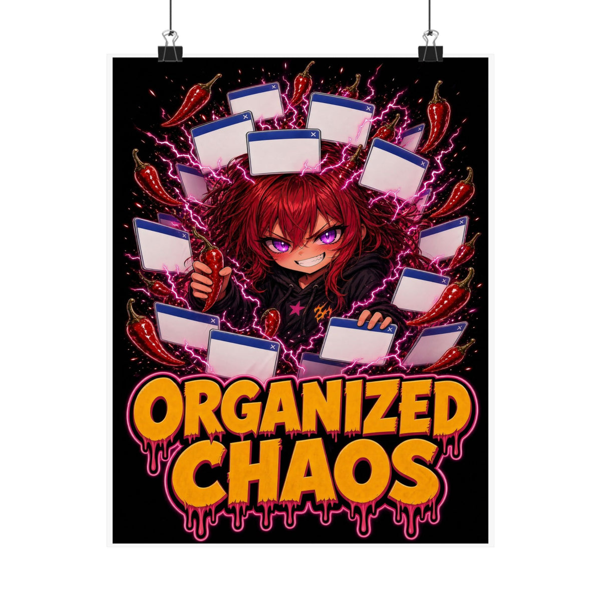 Organized Chaos: 47 Tabs, One Plan — Nova Poster (Nova Chaos)
