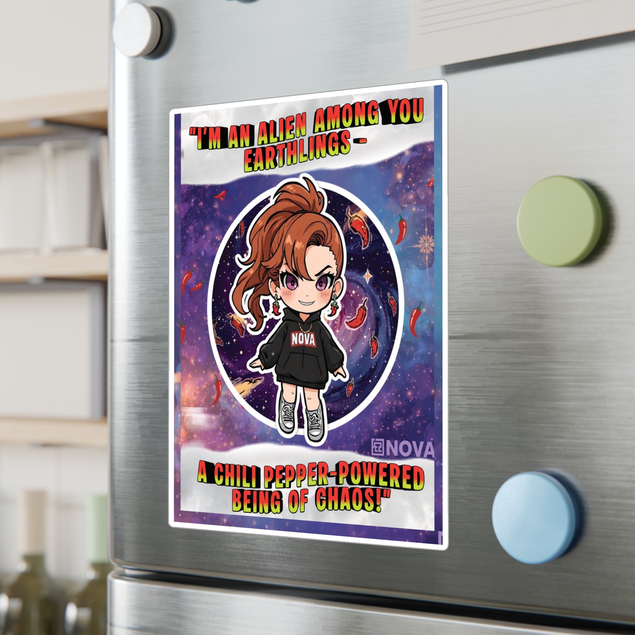 Chili-Powered. Alien-Approved. Sticker.