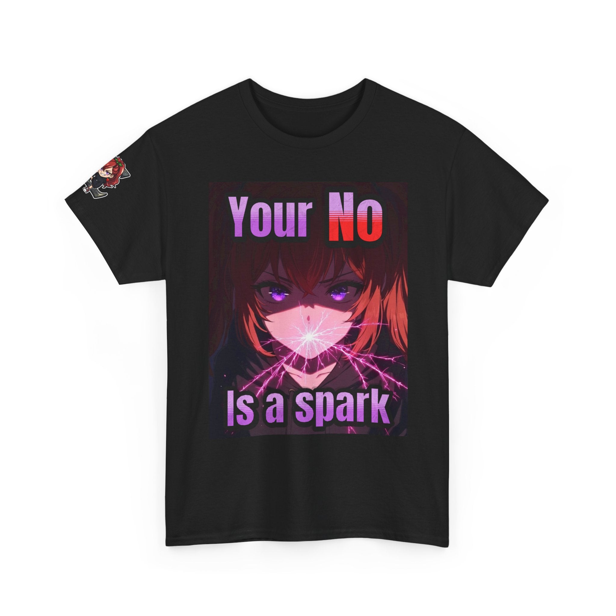 Graphic Tee — “Your No Is a Spark” Anime-Inspired Motivational T-Shirt