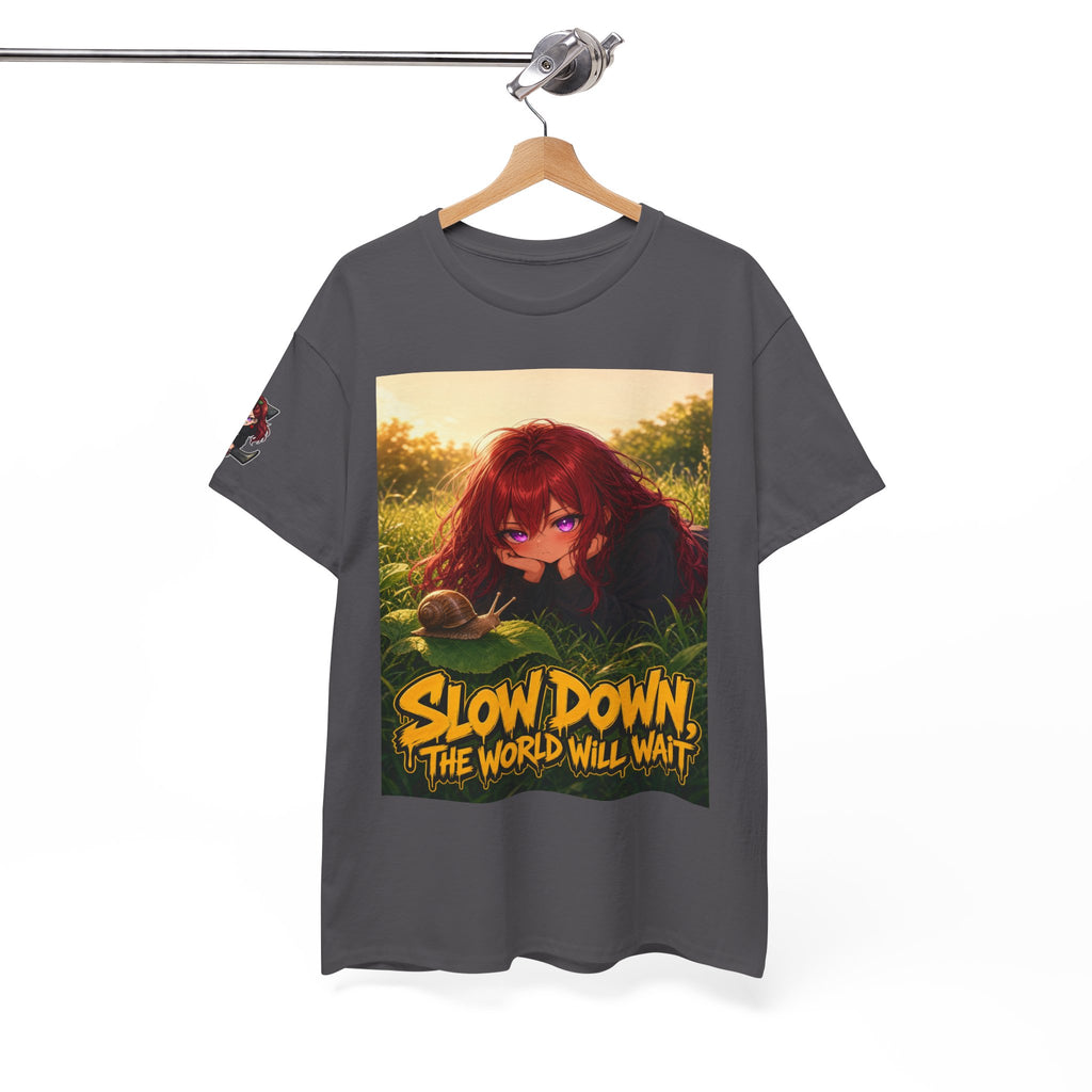 Slow Down, The World Will Wait — Nova Snail Tee