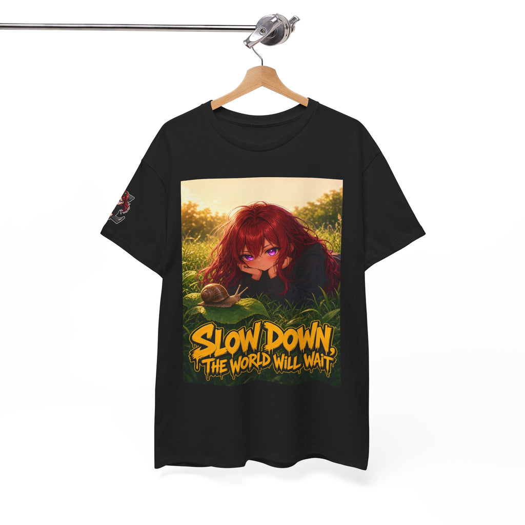 Slow Down, The World Will Wait — Nova Snail Tee