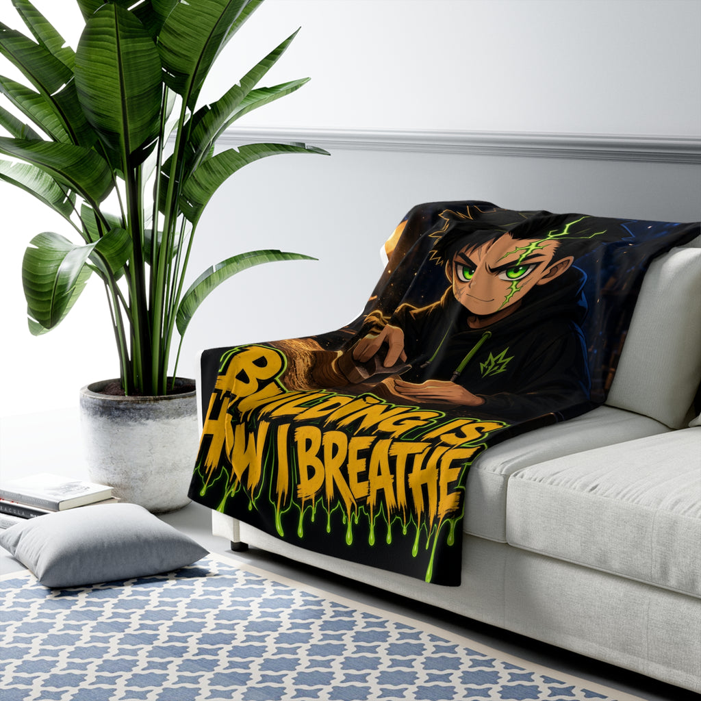 Building Is How I Breathe — Silas Sherpa Blanket (Silas Stillness)