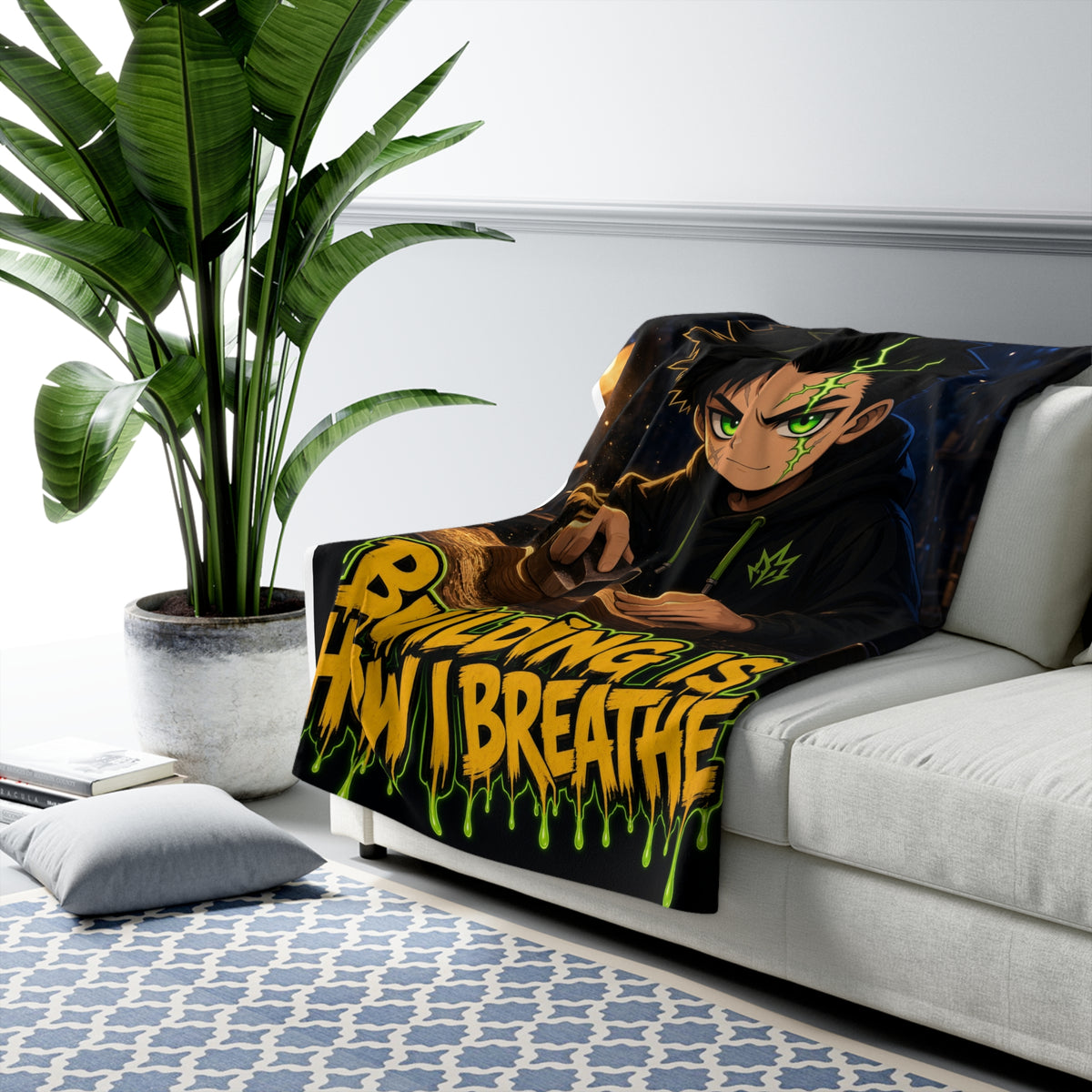 Building Is How I Breathe — Silas Sherpa Blanket (Silas Stillness)