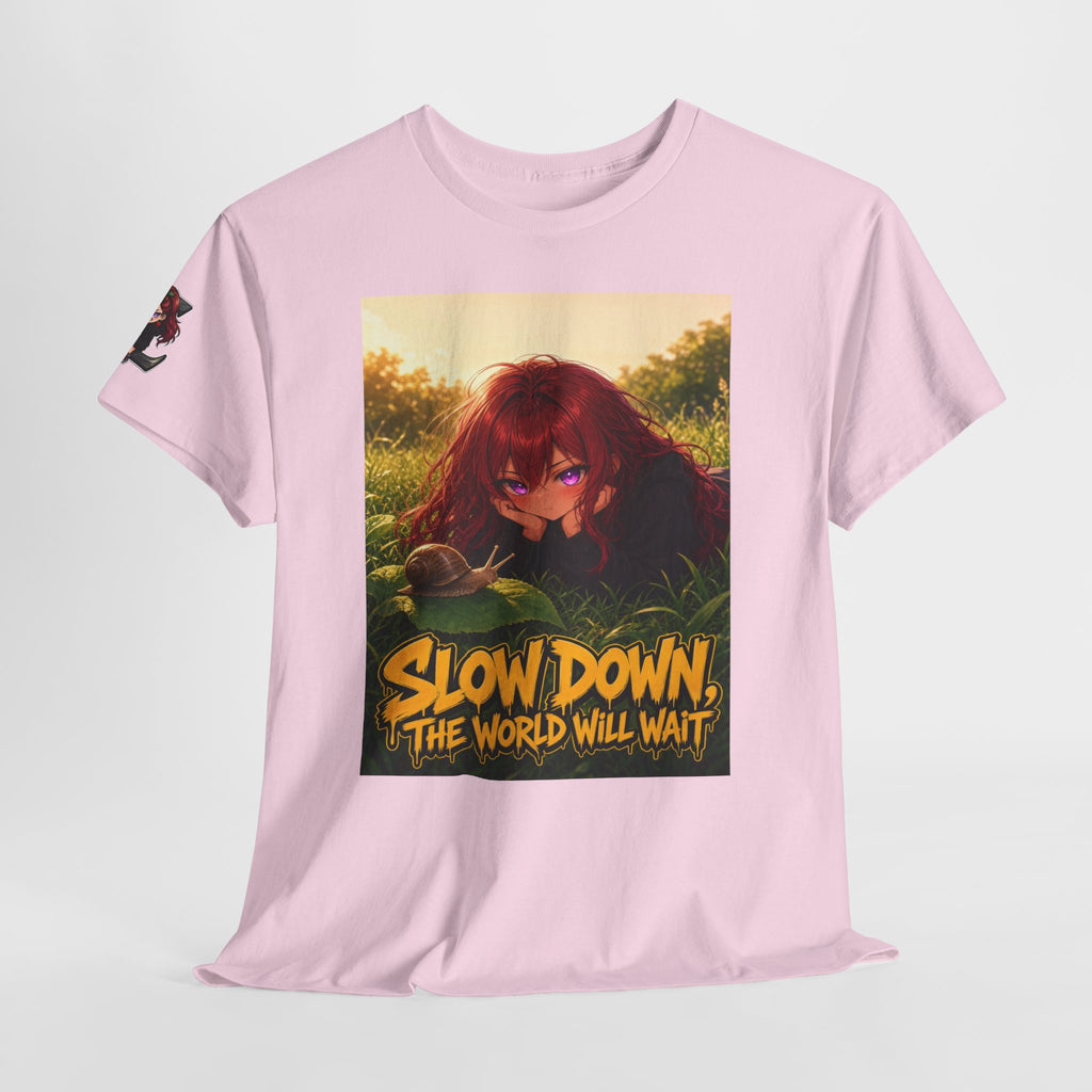 Slow Down, The World Will Wait — Nova Snail Tee