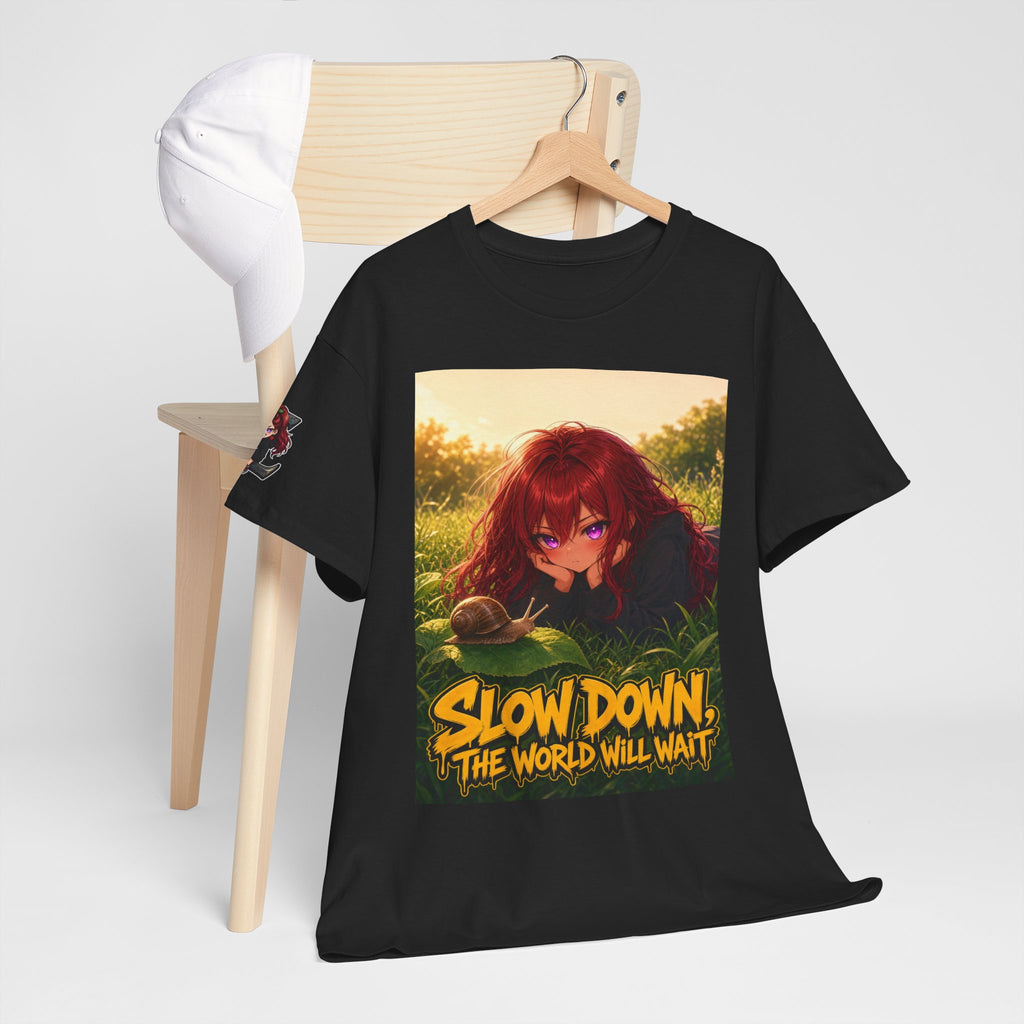 Slow Down, The World Will Wait — Nova Snail Tee