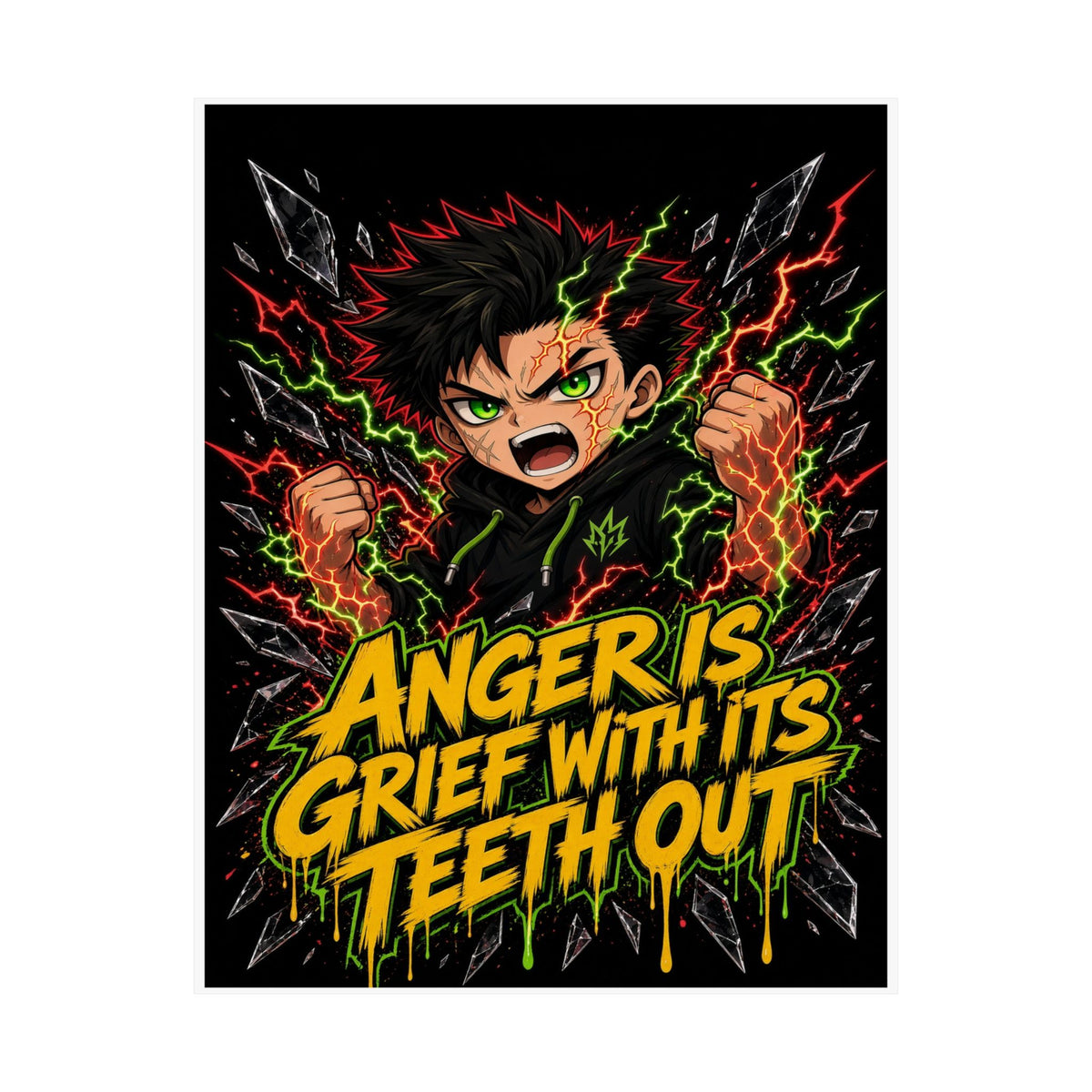 Anger Is Grief With Its Teeth Out — Silas Poster (Silas Rage)