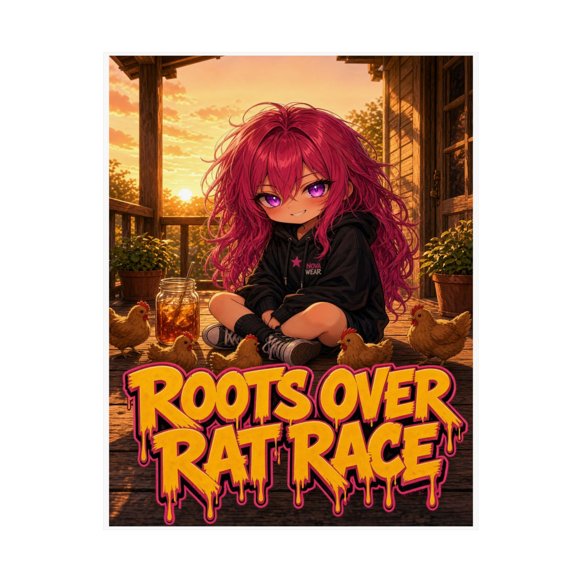 Roots Over Rat Race — Nova Poster (Nova Homestead)