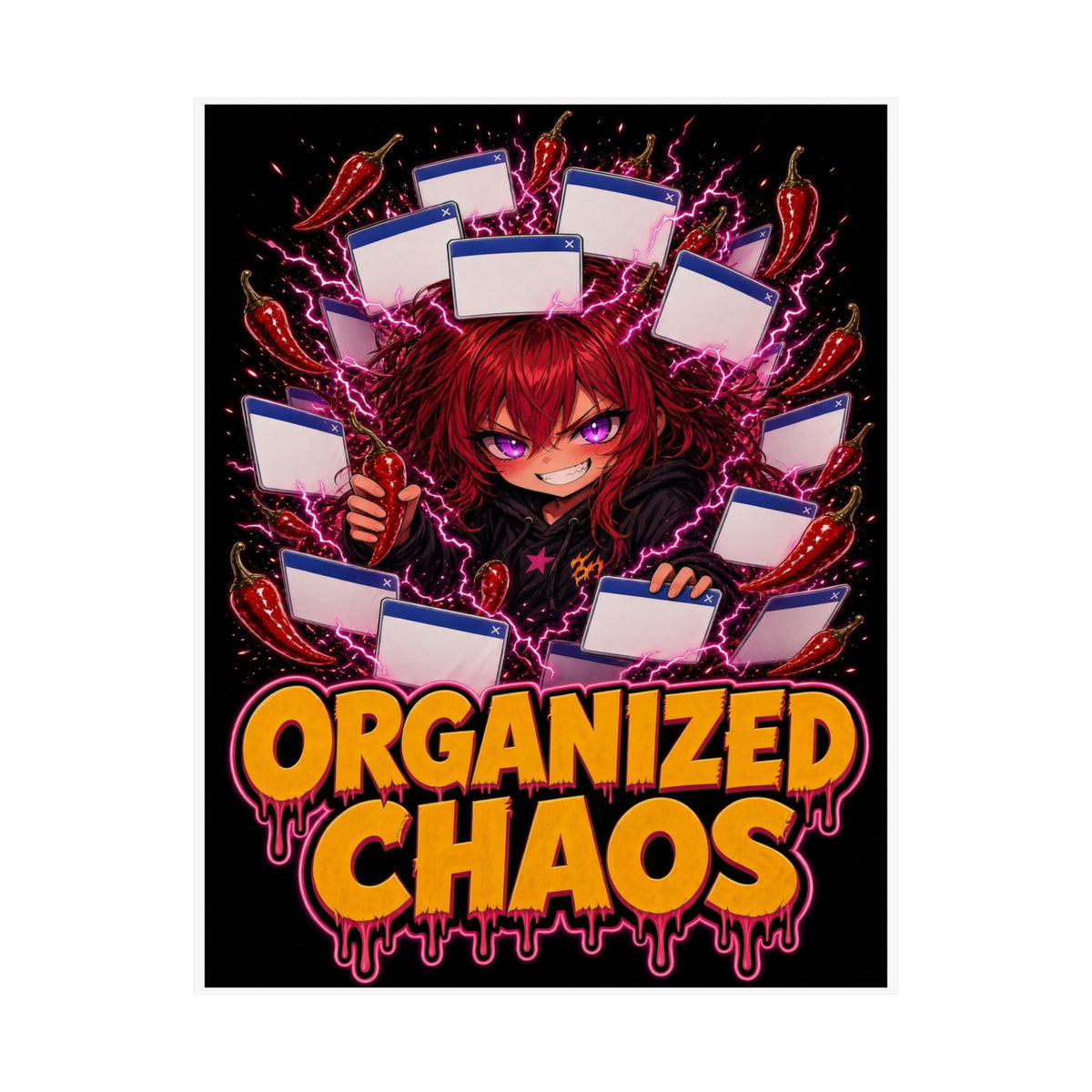 Organized Chaos: 47 Tabs, One Plan — Nova Poster (Nova Chaos)