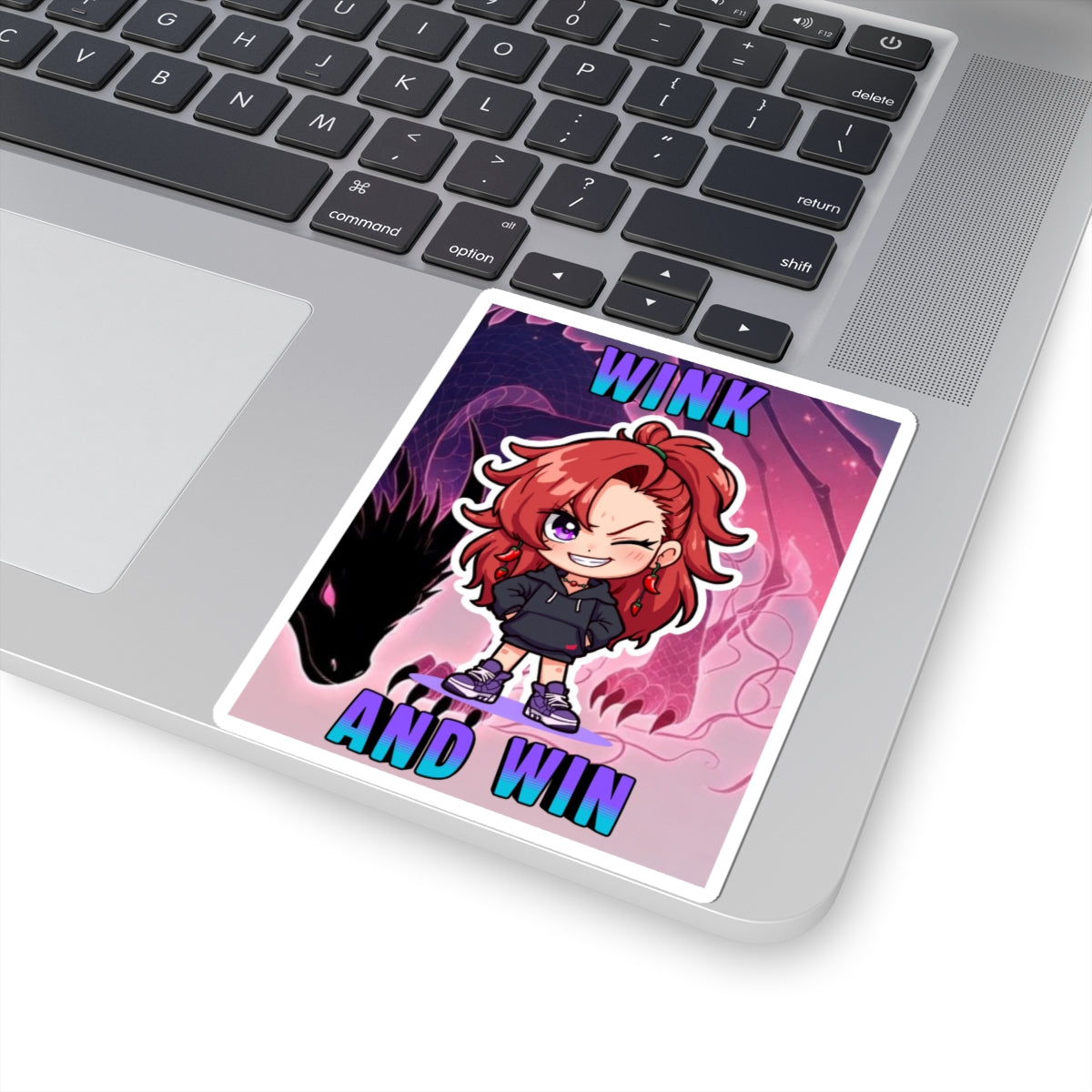 Wink and Win-Kiss Cut Sticker