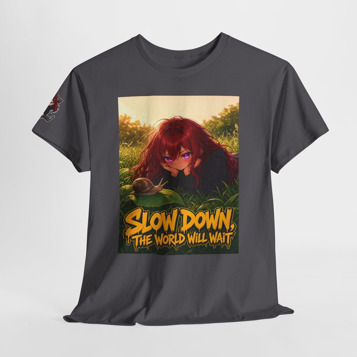 Slow Down, The World Will Wait — Nova Snail Tee