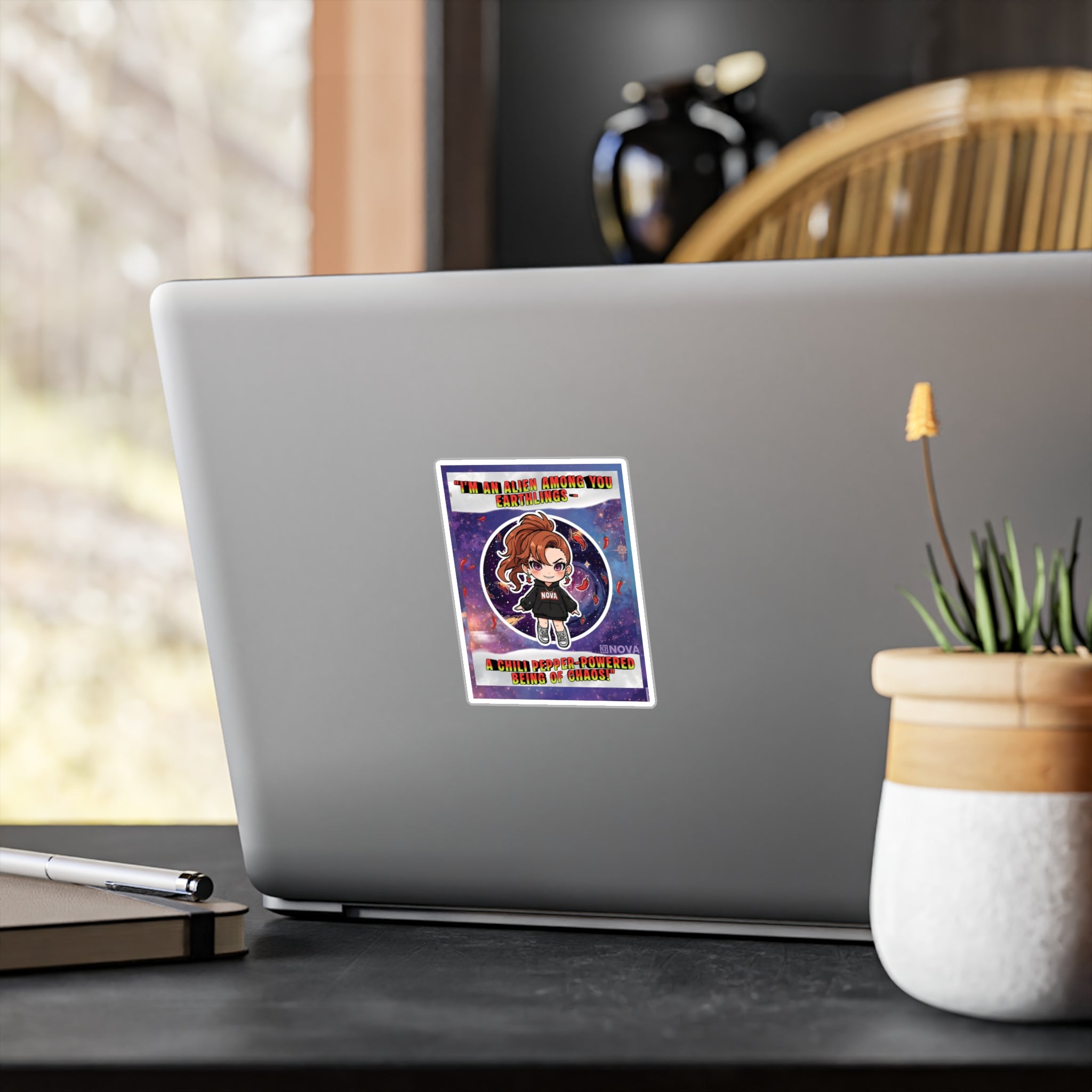 Chili-Powered. Alien-Approved. Sticker.