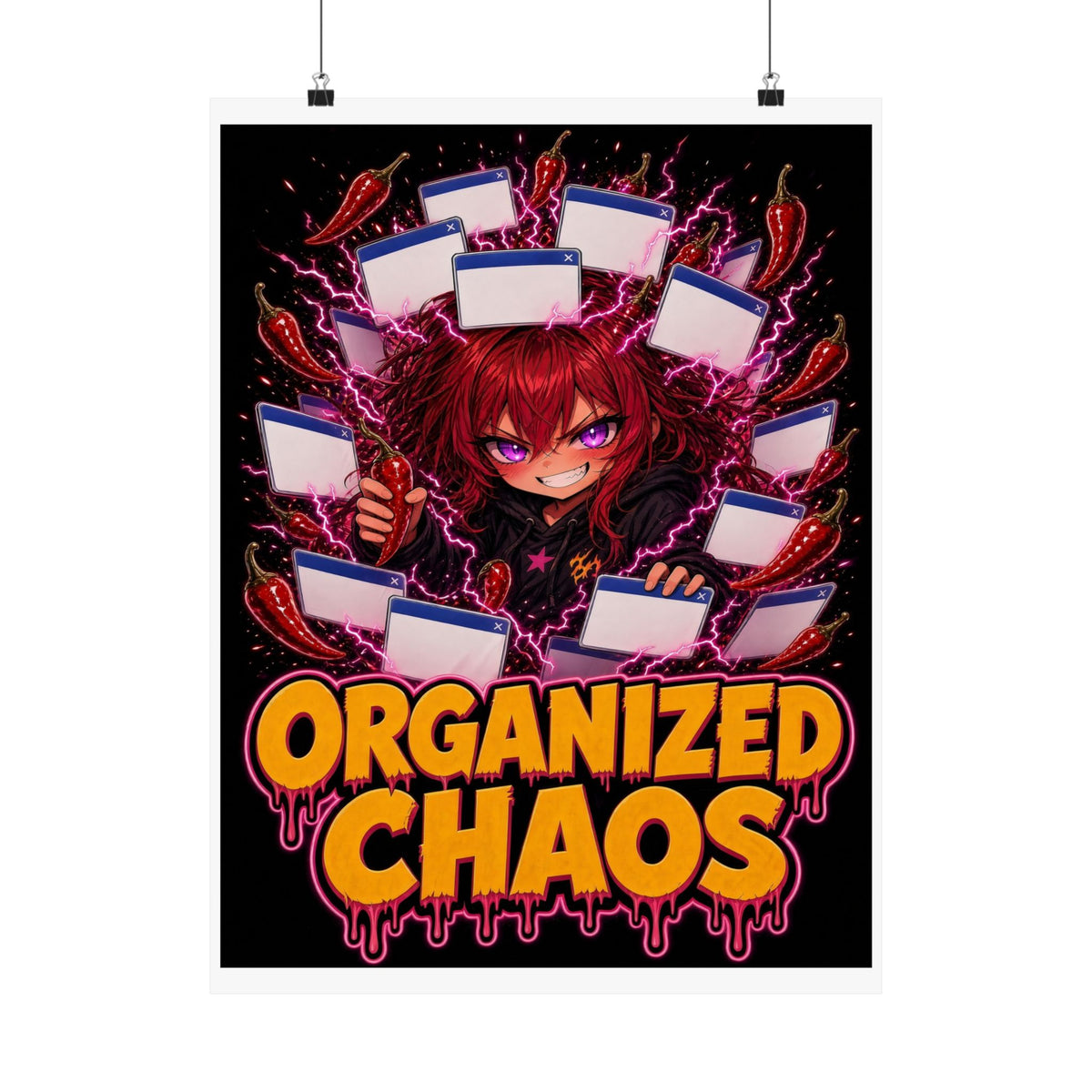 Organized Chaos: 47 Tabs, One Plan — Nova Poster (Nova Chaos)