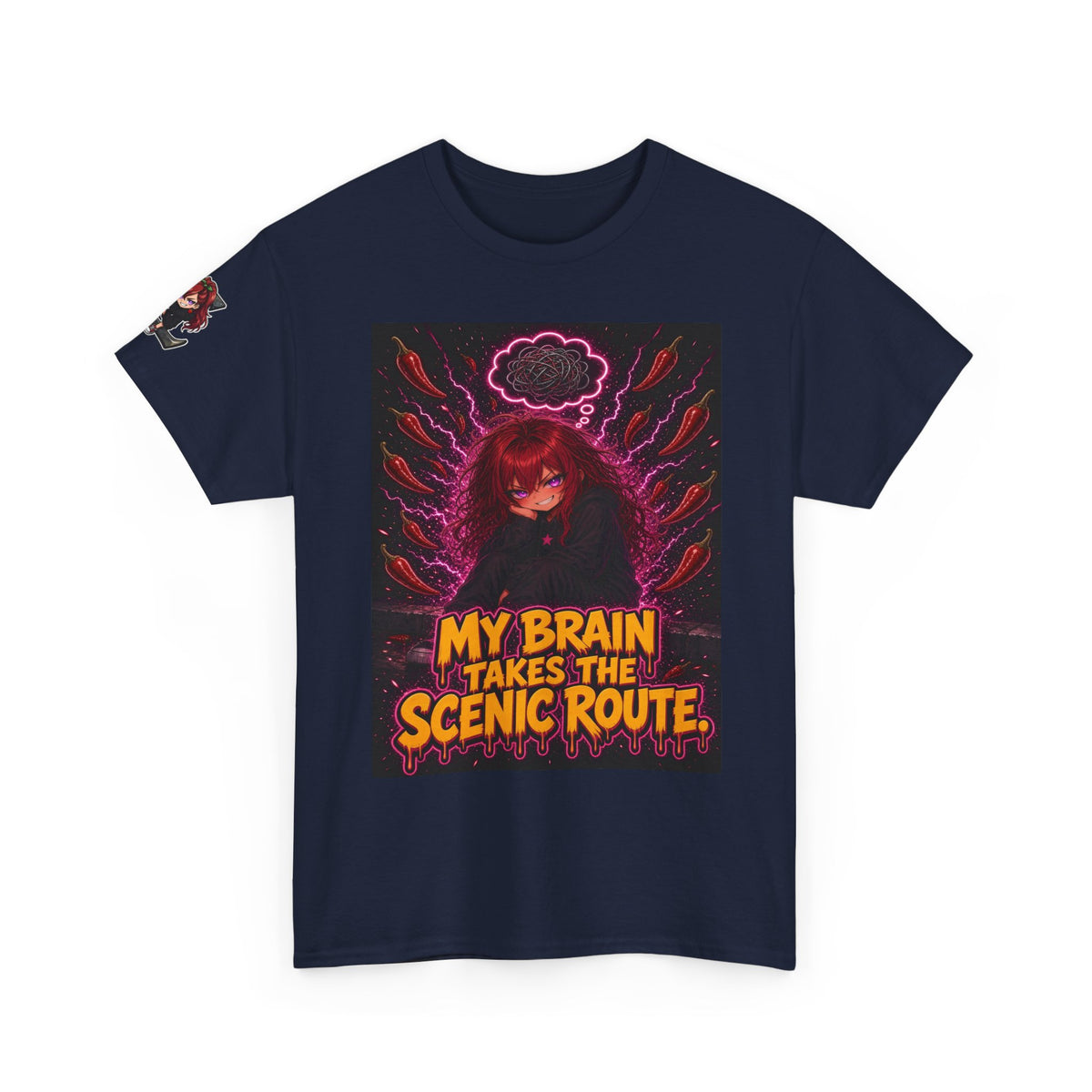 My Brain Takes the Scenic Route Tee - Nova