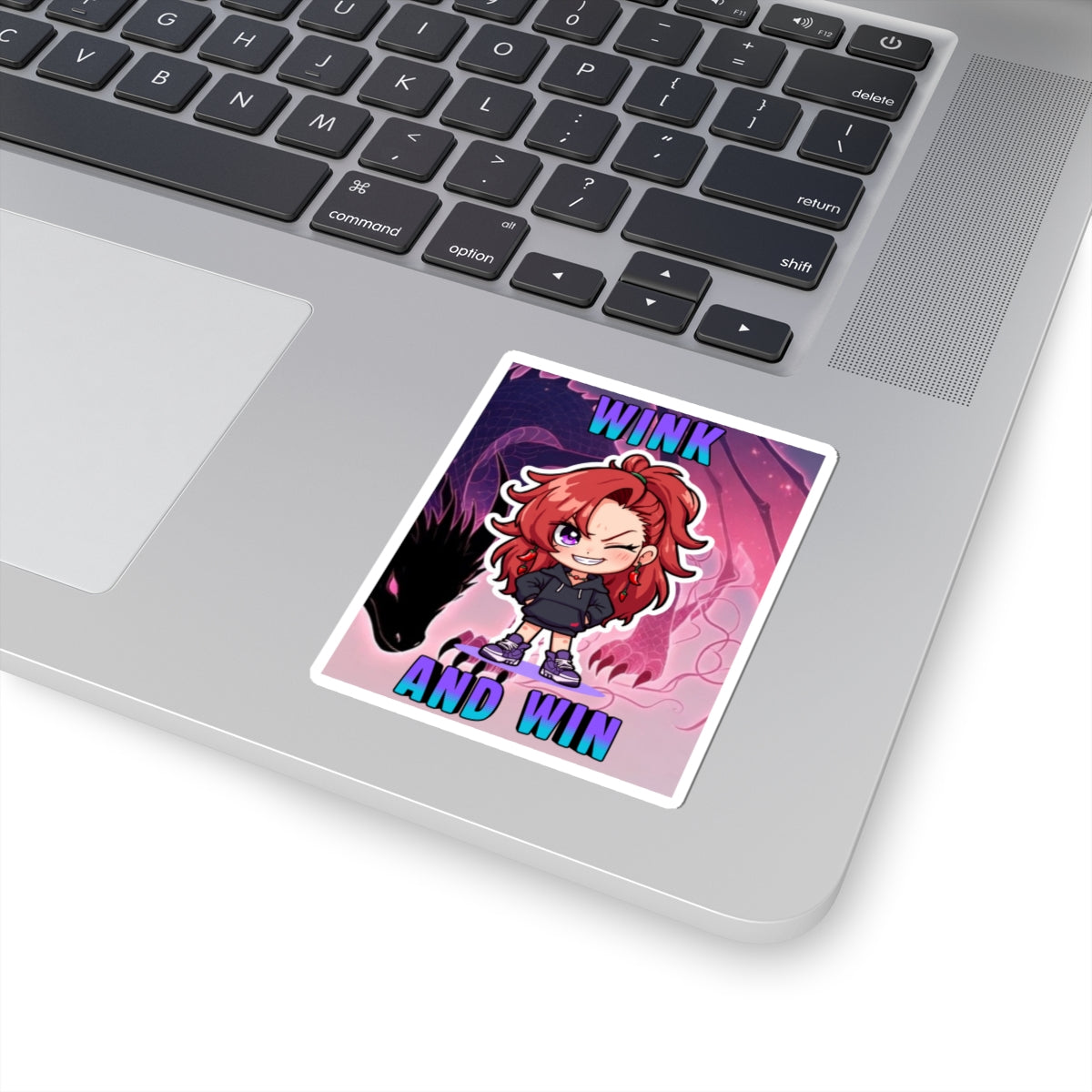 Wink and Win-Kiss Cut Sticker