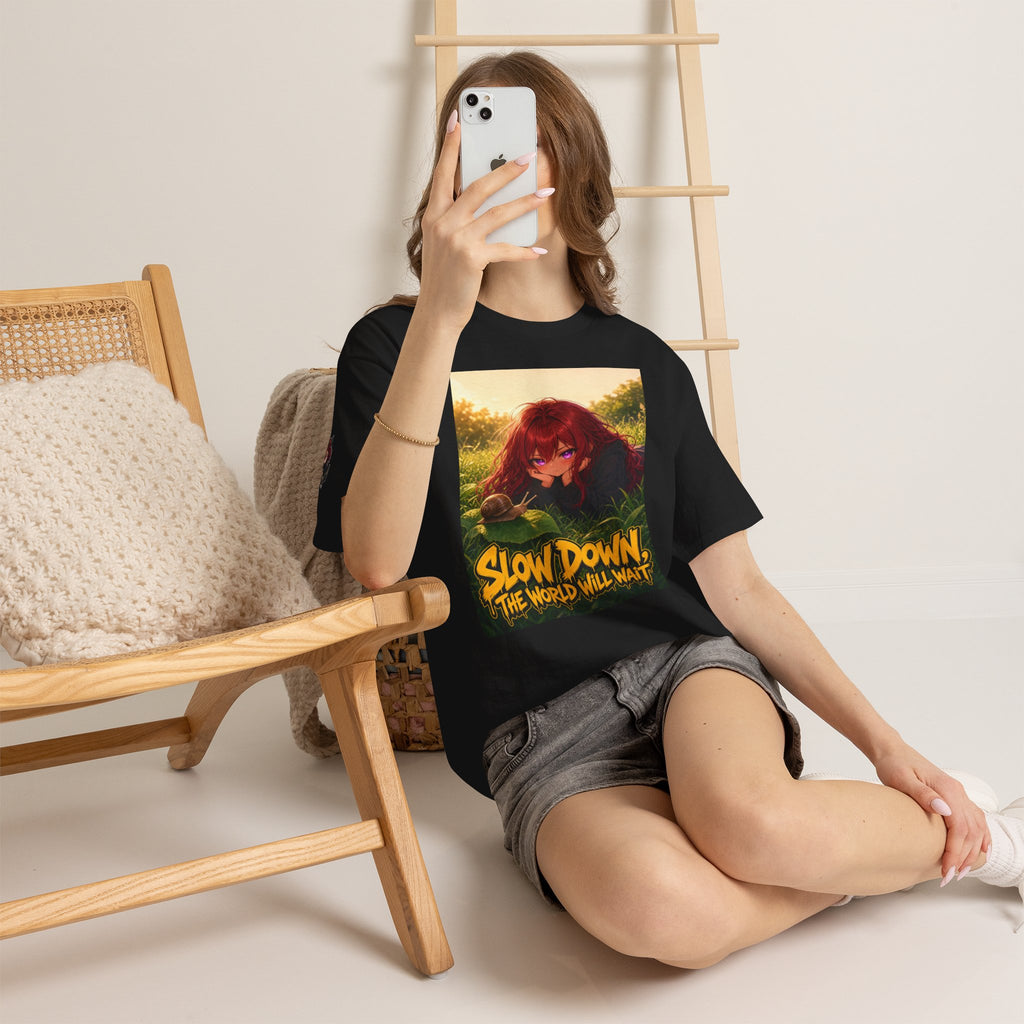 Slow Down, The World Will Wait — Nova Snail Tee