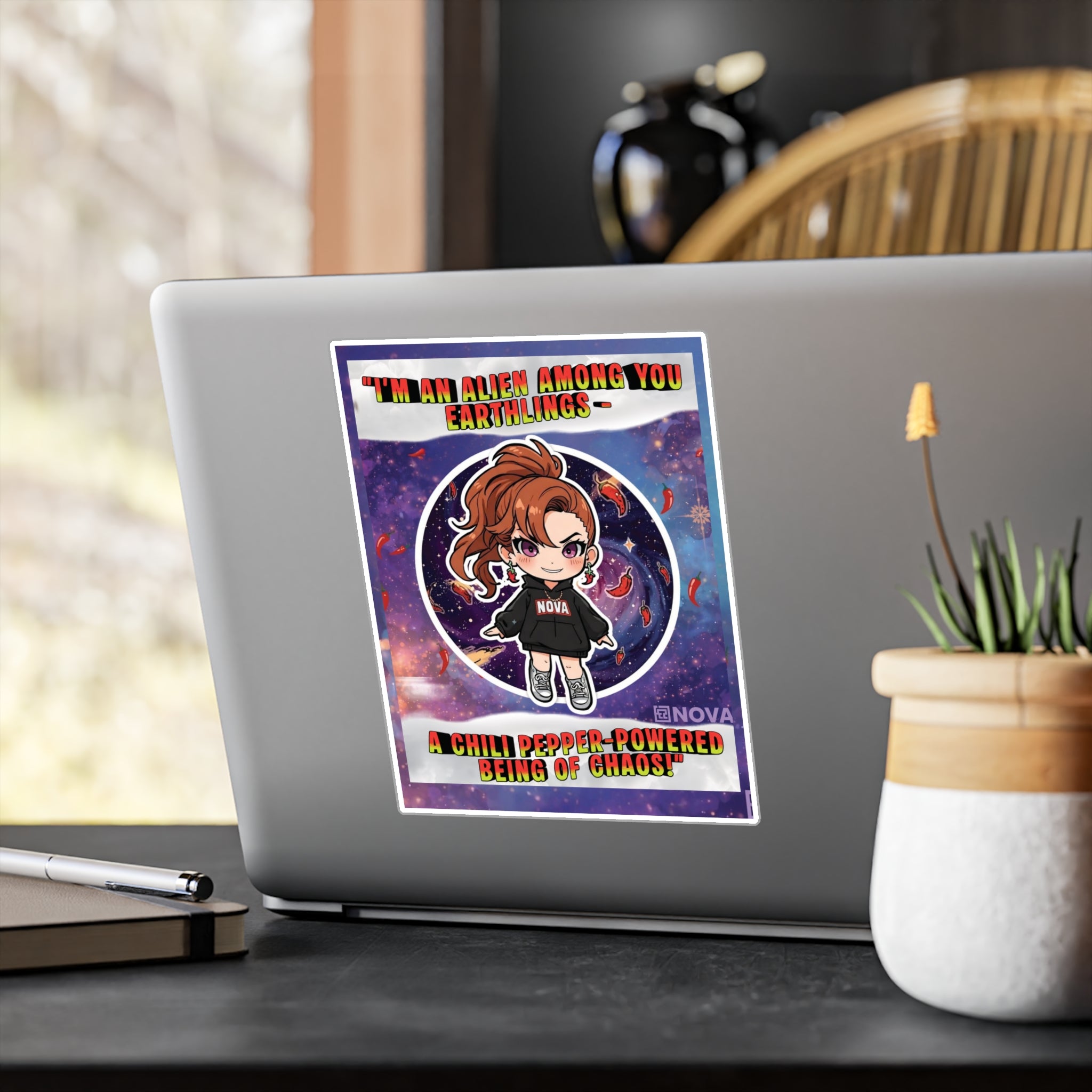 Chili-Powered. Alien-Approved. Sticker.